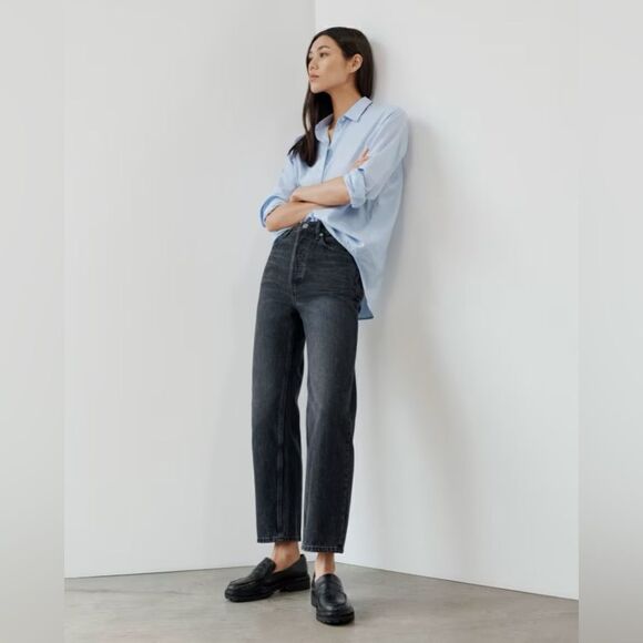 NEW EVERLANE The Lug Loafer in Black Crocodile - Picture 4 of 7